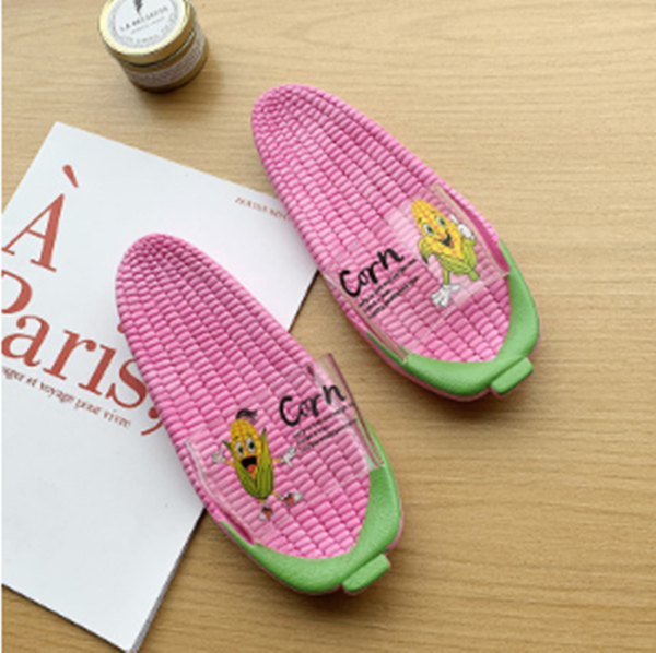 Color: Rose Red, Shoe size: 32or33 - Home Home Non-slip Bath Cute Ladies Bathroom Fruit Sandals Q119-CJNS100583014NM
