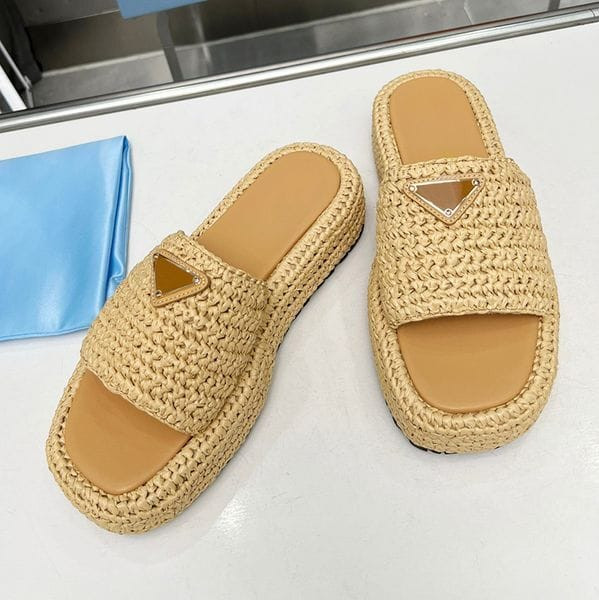 Color: Grey - Size: Women US6.5=EU37=UK 4=23.5cm - Designer Slipper Black Sandals Crochet Strap Sli Y829-1231891445904052296