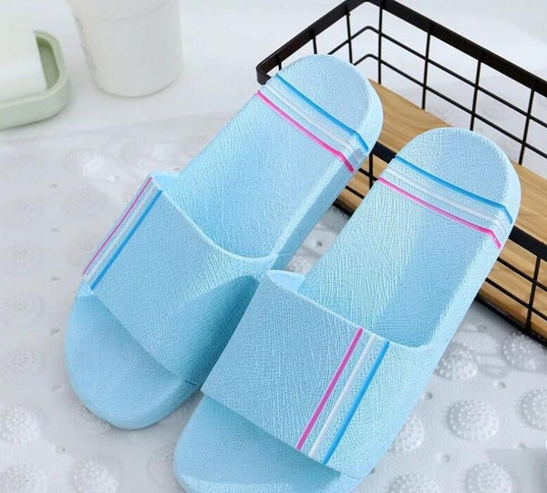 Color: Blue, Size: 36 37 - 2021 summer new antiskid lovers home bathroom slippers Q119-CJBHNSNS02727-Blue-36 37