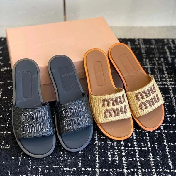 Color: #5 - Size: EUR36 - Designer sandals luxury slides women slippers platform sandals travel bea Y829-1406374834823888963