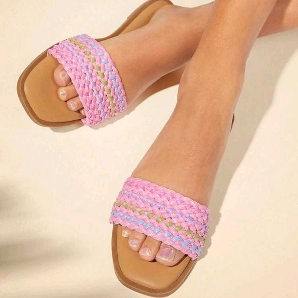 Color: Blue - Size: Eur37=US6=UK3=24cm - Embroidered Slides Women Slippers Designer Slide Sandals M Y829-1317975235865411629