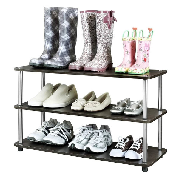Espresso 3-Shelf Modern Shoe Rack - Holds up to 12 Pair of Shoes Q280-CMTPSR506673614