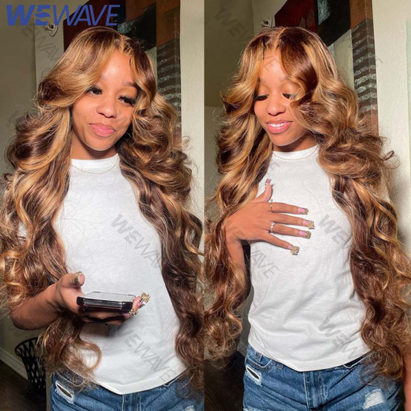 Stretched Length: 18inches, Hair Color: #24, Density: 190%, Ships From: CHINA - Highlight Wig Human F640-12000045810966847