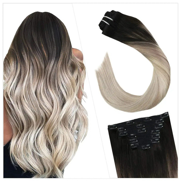 Color: T400/Burg, Length: 20 INCHES, Weight Per Package: 120g/Set - [16 Colors] Ugeat Clip in Hair  F640-12000015621643477