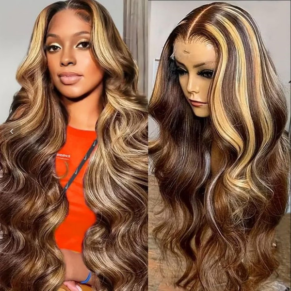 Stretched Length: 20inches, Hair Color: #16, Density: 180%, Ships From: CHINA - Highlight Wig Human F640-12000045291563791