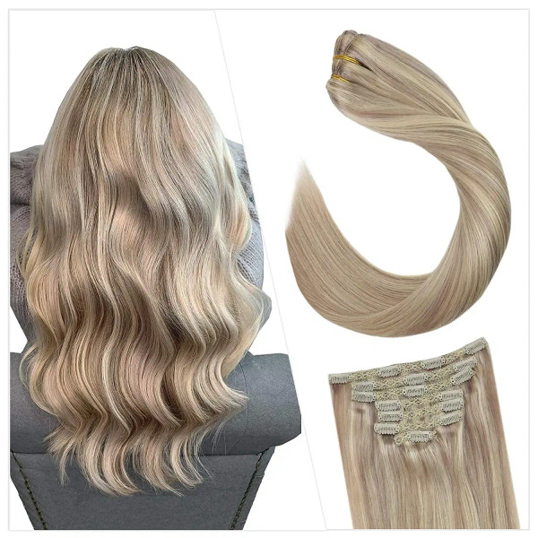 Color: T1B/30, Length: 18 inches, Weight Per Package: 120g/Set - [16 Colors] Ugeat Clip in Hair Ext F640-10000015566483954