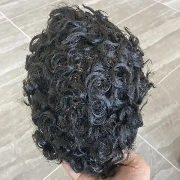 Toupee Color: 1820#, Toupee Density: 110%, Length: 6 inches, Toupee Size: 7x9, Toupee Design: free  F640-12000032342533694