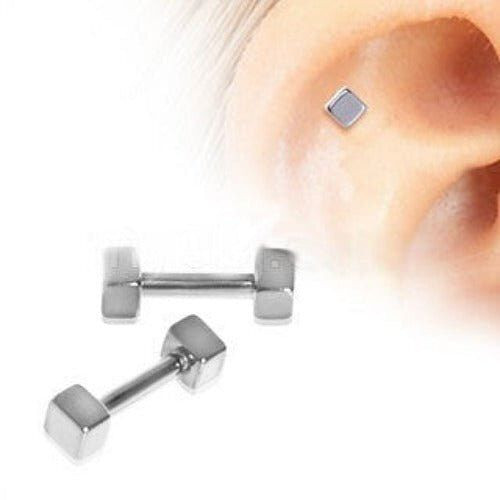 316L Surgical Steel Cubed Cartilage Earring T575-S0671356951