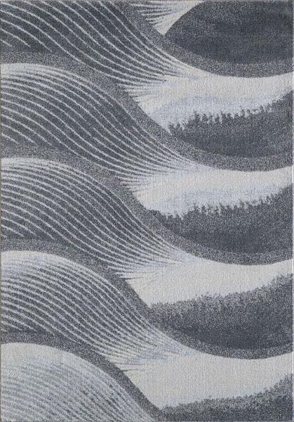 8' X 11' Blue and Gray Abstract Area Rug N270-475275