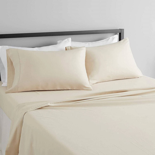 Twin Ivory 100-Percent Egyptian Cotton 1000 Thread Count 3-Piece Sheet Set Q280-TWVECSP3630788546