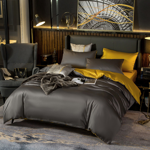 Color: Premium Grey Turmeric, Size: Standard fourpiece set - Sheet Pillowcase Xinjiang Cotton Four- Q119-CJCZ122922113MN