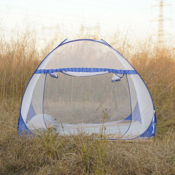 Color: Blue, Size: 1.8m - Outdoor folding mosquito net Q119-CJJJJFCZ00033-Blue-1.8m
