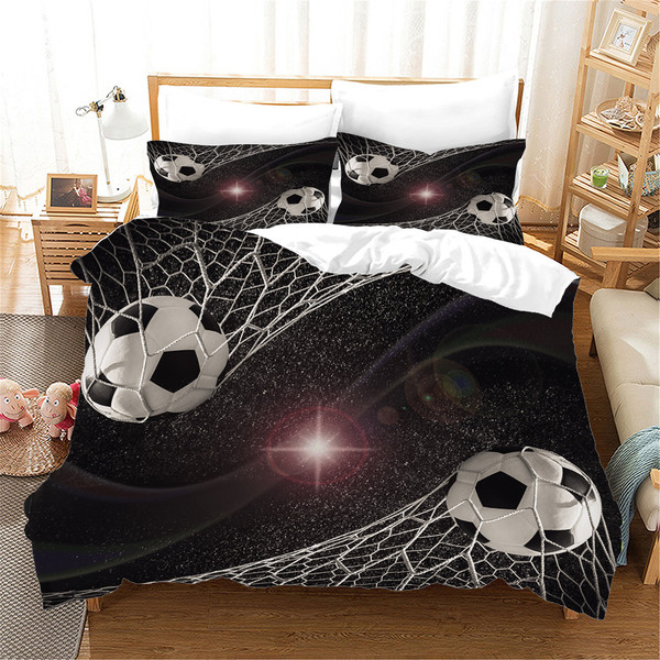 Color: D, Size: 135X200 - Sports Football Series Three-piece Bed Q119-CJCZ116990919SH