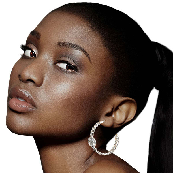 Silver Chain Infinity Ring Hoops T226-9485635092799
