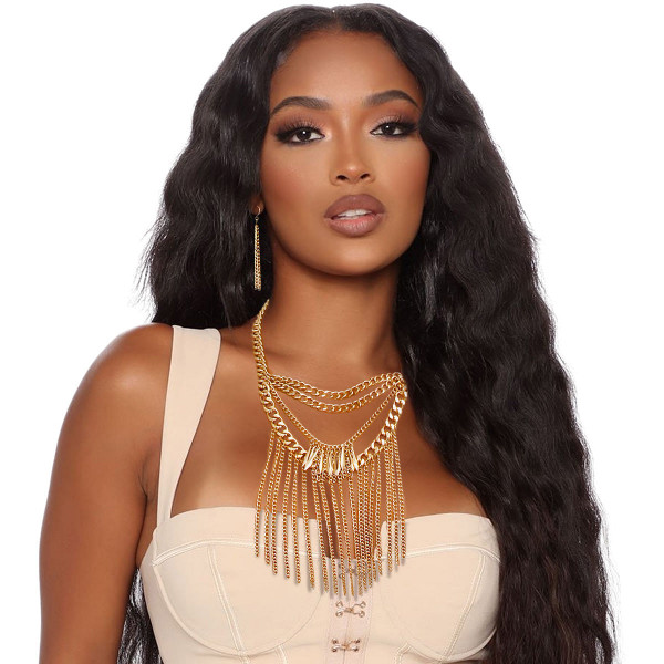 Gold Metal Drop Necklace Set T226-9485948518719