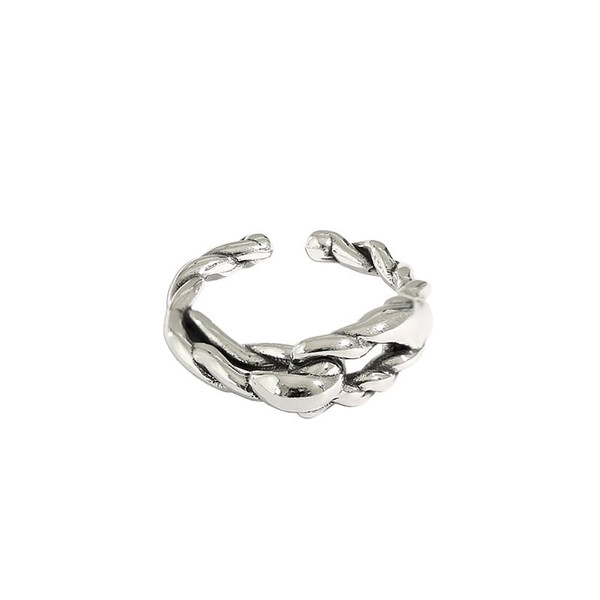Vintage Irregular Twisted New 925 Sterling Silver Adjustable Ring R866-HFH_628989995496