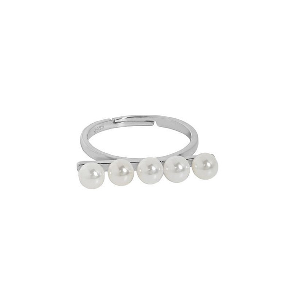 Party Shell Pearl Lines 925 Sterling Silver Adjustable Ring R866-HFH_651371521802