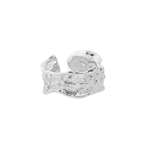 Fashion Irregular Wide Rock Stone 925 Sterling Silver Adjustable Ring R866-HFH_650052920687