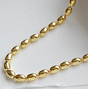 New Oval Beads 925 Sterling Silver Choker Necklace R866-HFH_604208149738