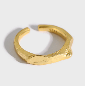 Modern Irregular Geometry Concave Convex 925 Sterling Silver Adjustable Ring R866-HFH_617882538534