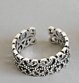 Vintage Twisted Flower V Shape 925 Sterling Silver Adjustable Ring R866-HFH_560976560308