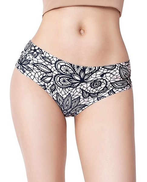 Mememe Lace Total Printed Slip LG X615-MEMELAT-BK-L0