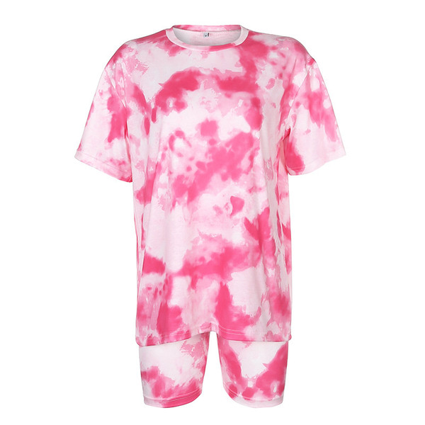 Color: Pink, Size: M - Women's loose casual Shorts Set Q119-CJNSSYTZ02628-Pink-M