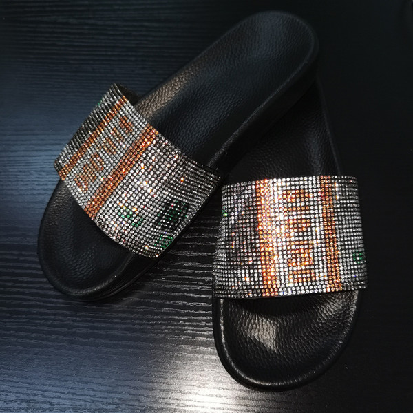style: B, Size: 36 - European and American Rhinestone Dollar Slippers Women's Summer Wear Fashion A Q119-CJNS100981107GT