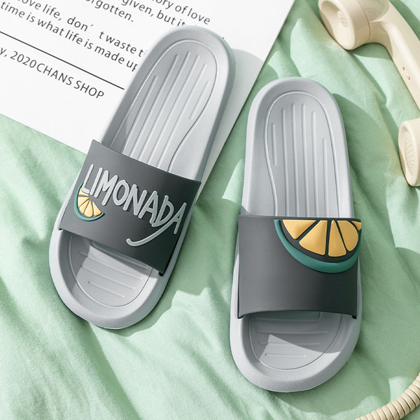 style: Black lemon, Shoe size: 44or45 - Lovely Slippers Women''S Summer Fashion Wear Bath Antiskid  Q119-CJNS112362720TG