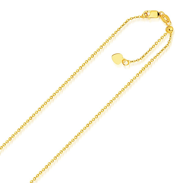 Size: 22'' - 14k Yellow Gold Singapore Style Adjustable Chain (1.40 mm) P150-59366-22