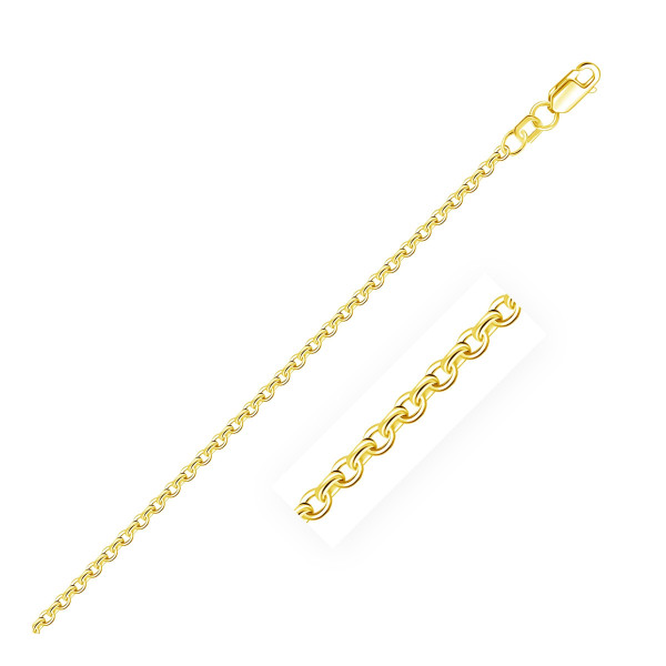 Size: 18'' - 14k Yellow Gold Rolo Chain (2.50 mm) P150-30740-18