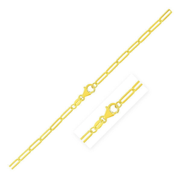Size: 24 - 18K Yellow Gold Paperclip Chain (2.50 mm) P150-18046-24