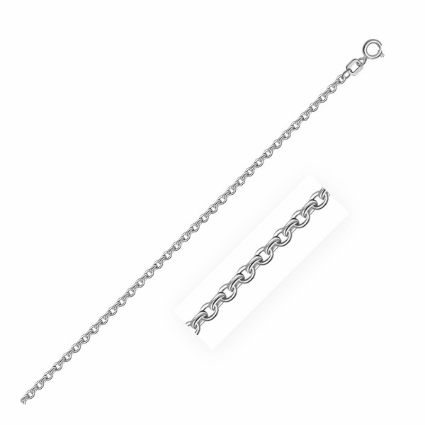 Size: 16'' - 14k White Gold Rolo Chain (1.90 mm) P150-45651-16