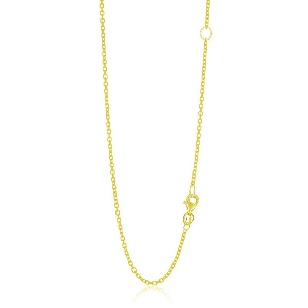 Size: 18'' - 14k Yellow Gold Adjustable Cable Chain (1.50 mm) P150-54663-18