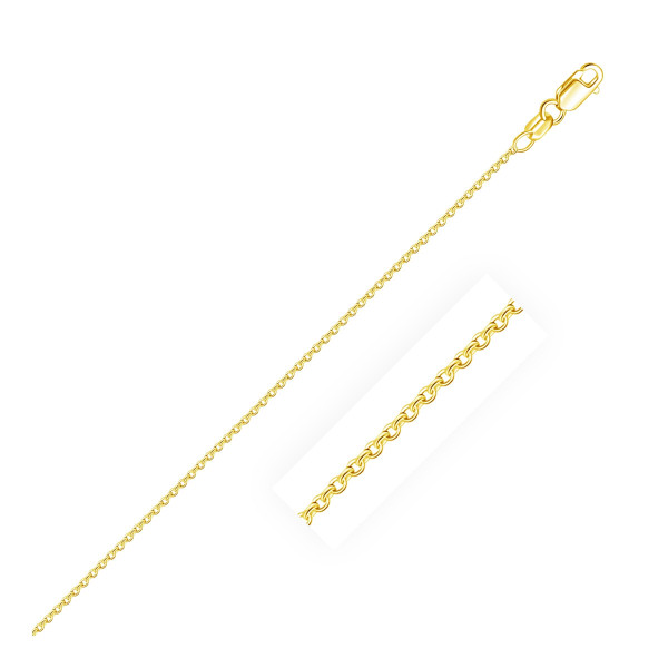 14k Yellow Gold Round Cable Link Chain (1.20 mm) P150-98880-20