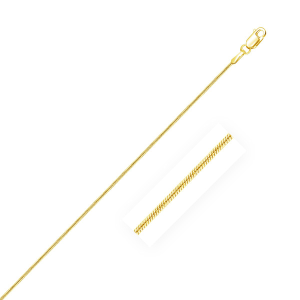 Size: 20'' - 14k Yellow Gold Round Snake Chain (0.90 mm) P150-38699-20