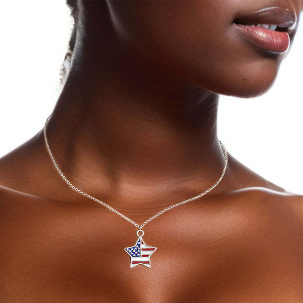Silver Stars and Stripes Chain Set T226-9485475742015