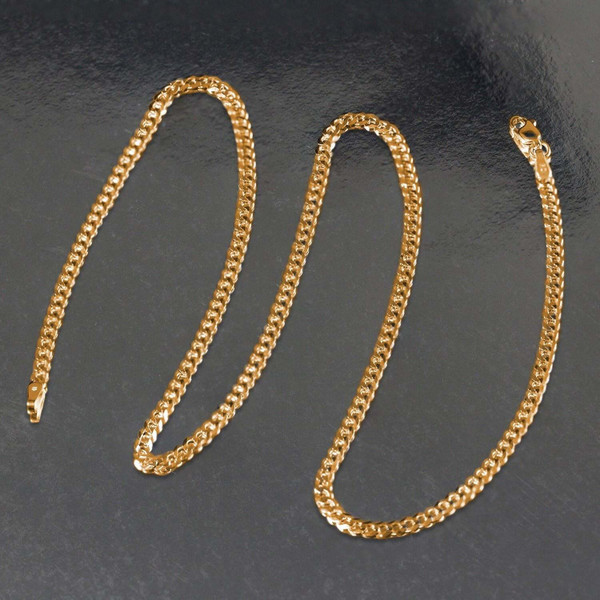 Size: 16'' - 14k Yellow Gold Solid Curb Chain (2.60 mm) P150-46160-16