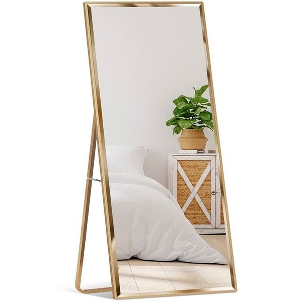 Gold Large Full Length Leaning Wall or Hanging Mirror Q280-GOED3255
