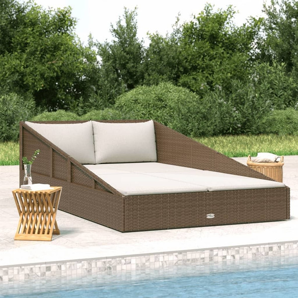 Garden Bed Brown 43.3"x78.7" Poly Rattan A949-42666