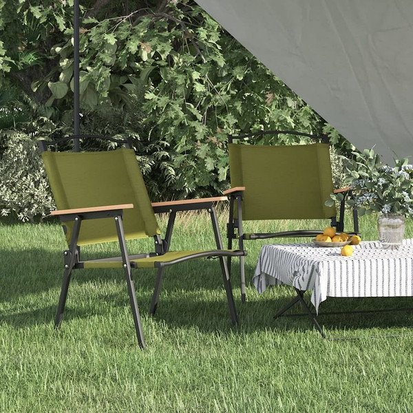 Camping Chairs 2 pcs Green 21.3"x21.7"x30.7" Oxford Fabric A949-319486