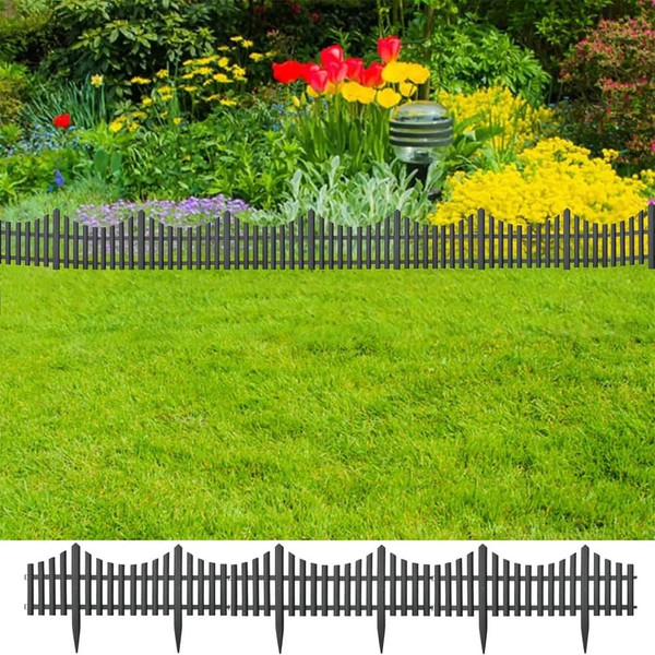 Lawn Edgings 17 pcs Anthracite 32.8'PP A949-314682