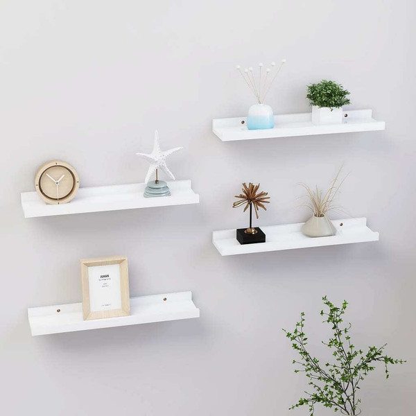 Wall Shelves 4 pcs White 15.7"x3.5"x1.2 A949-326660