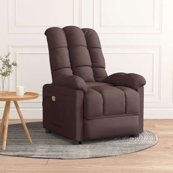 Massage Recliner Dark Brown Fabric A949-289811
