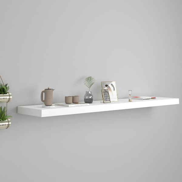 Floating Wall Shelf White 47.2"x9.3"x1.5" MDF A949-323820