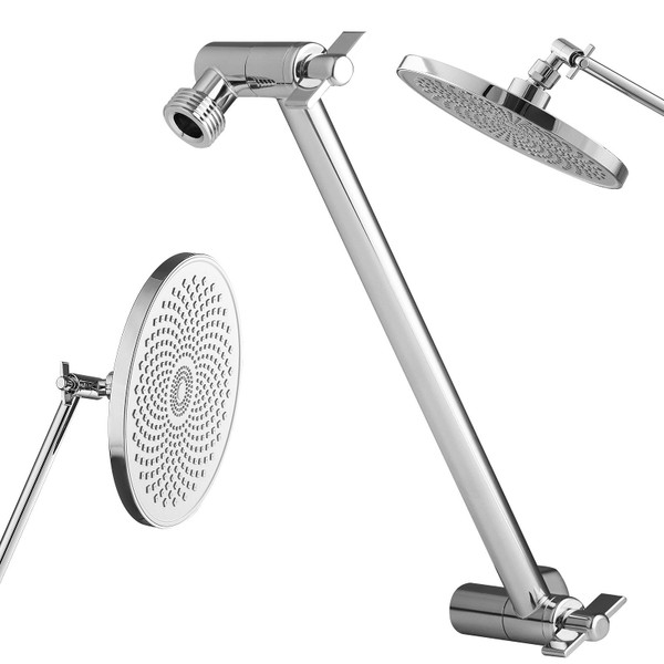 Shower Head Extension Arm, 11 Inches, Brass Shower Arm Extender with Flexible Adjustable Angle Heig E415-KDJLYBJZJ1G0S3RZ4001V0