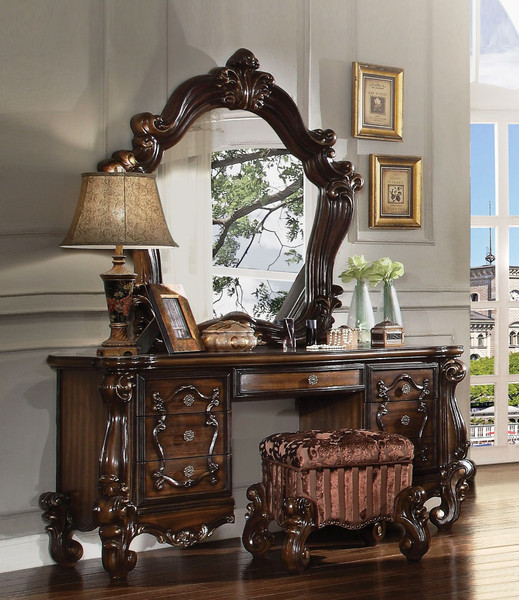67" Brown Vanity Table With Seven Drawers N270-374213