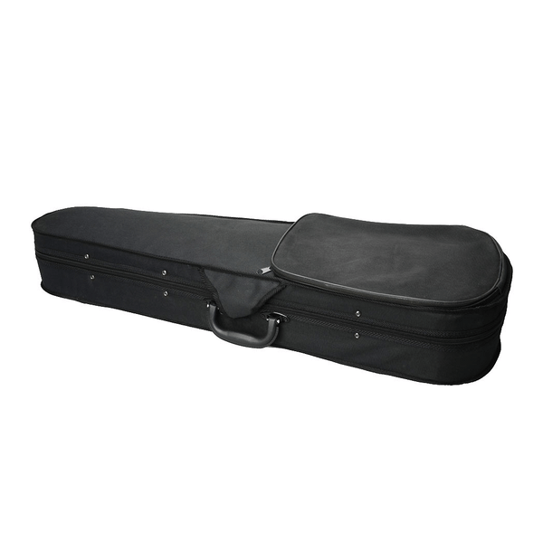 Durable Cloth Fluff Triangle Shape Case with Silver Gray Lining for 4/4 Violin Black T575-S0671274281