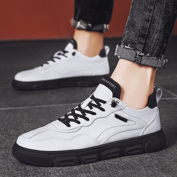 Color: Fashion white black, Size: 40 - Casual all-match men's shoes Q119-CJBHNSNS19907-Fashion white black-40