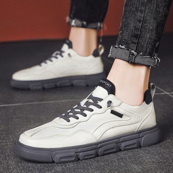 Color: Fashion white gray, Size: 44 - Casual all-match men's shoes Q119-CJBHNSNS19907-Fashion white gray-44